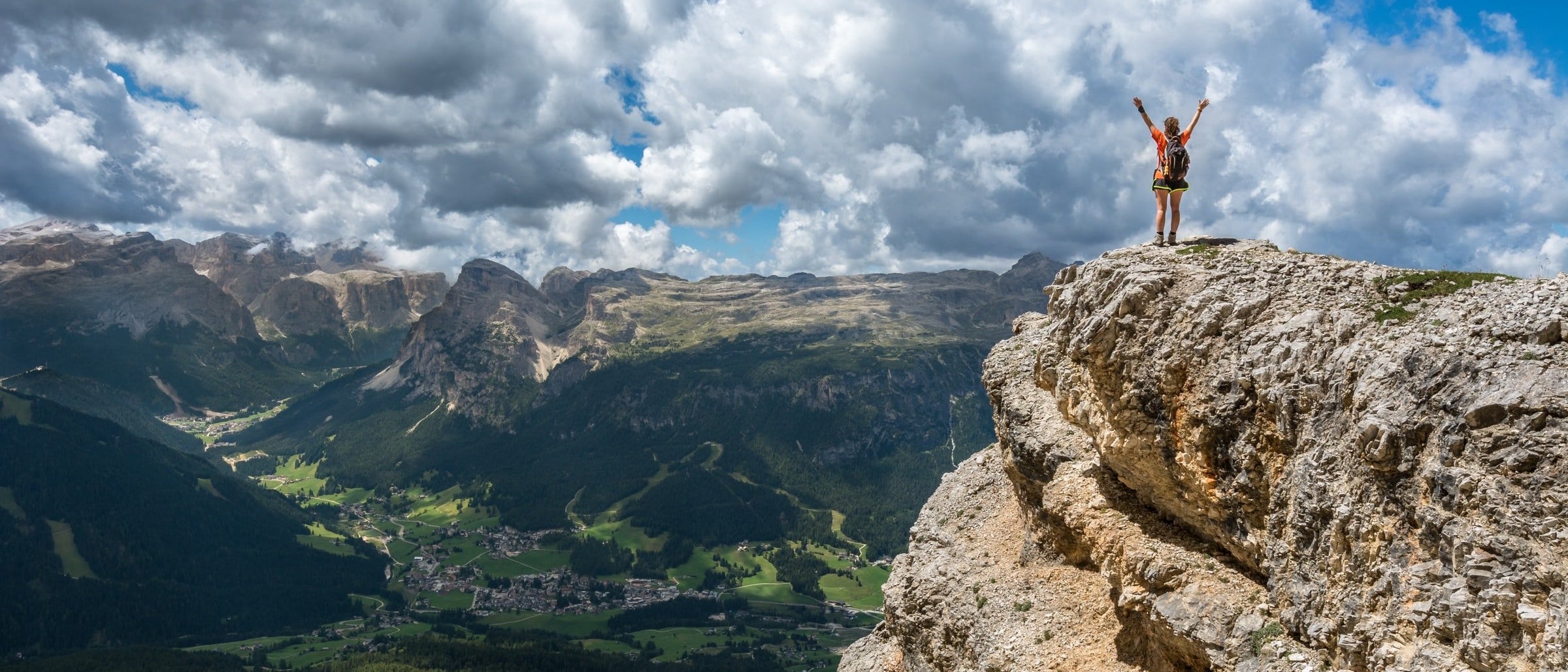 Women Stood on Edge of Valley