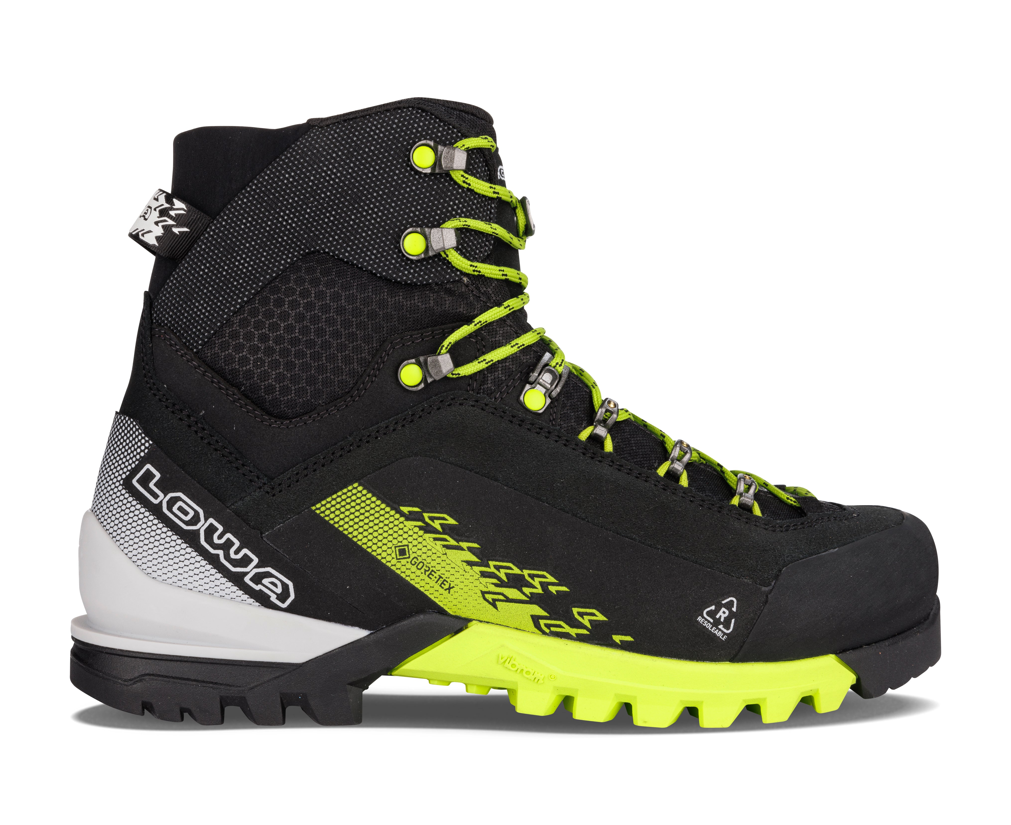 LOWA Cervino GTX Mid Men's Mountaineering Boot Black/Lime