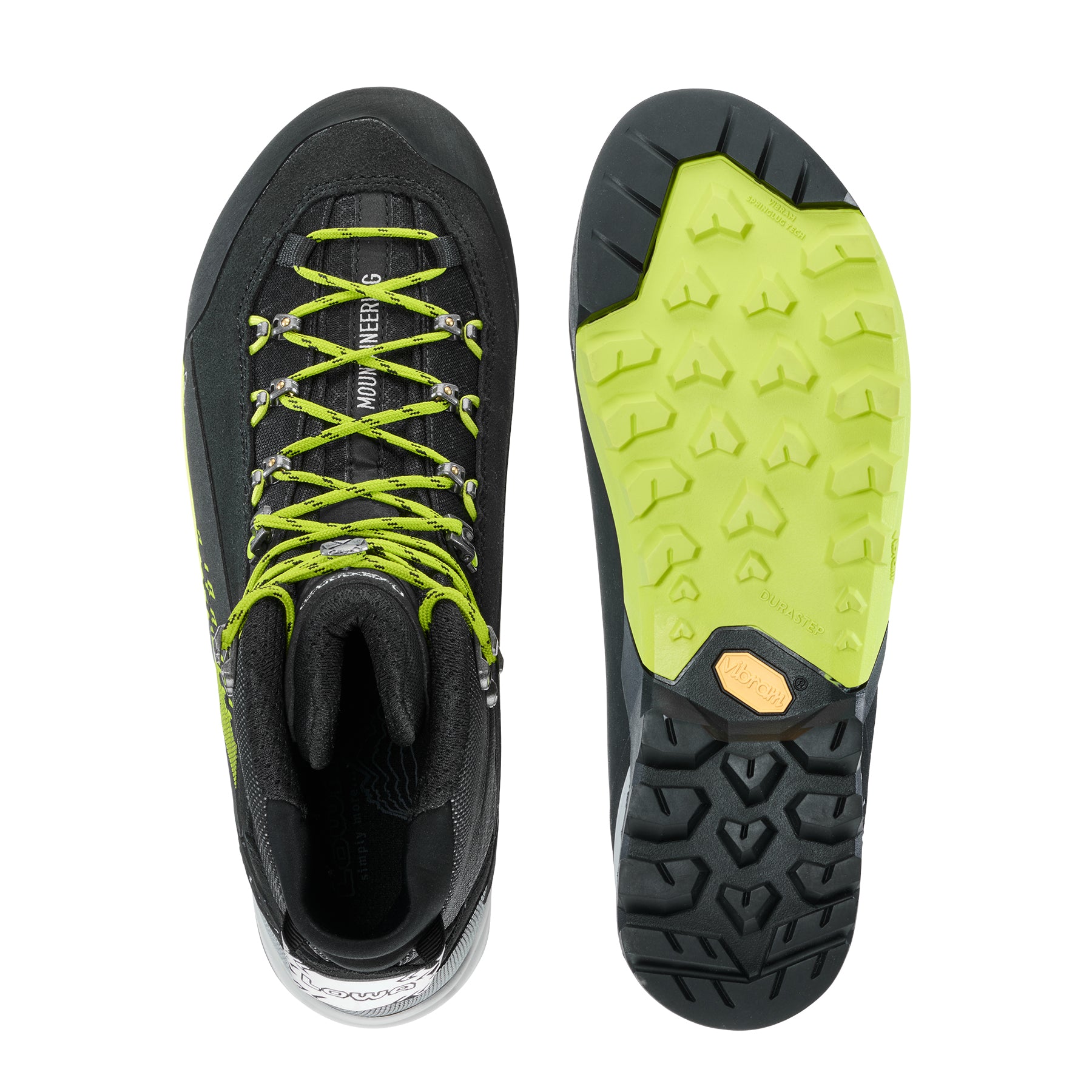 LOWA Cervino GTX Mid Men's Mountaineering Boot Black/Lime