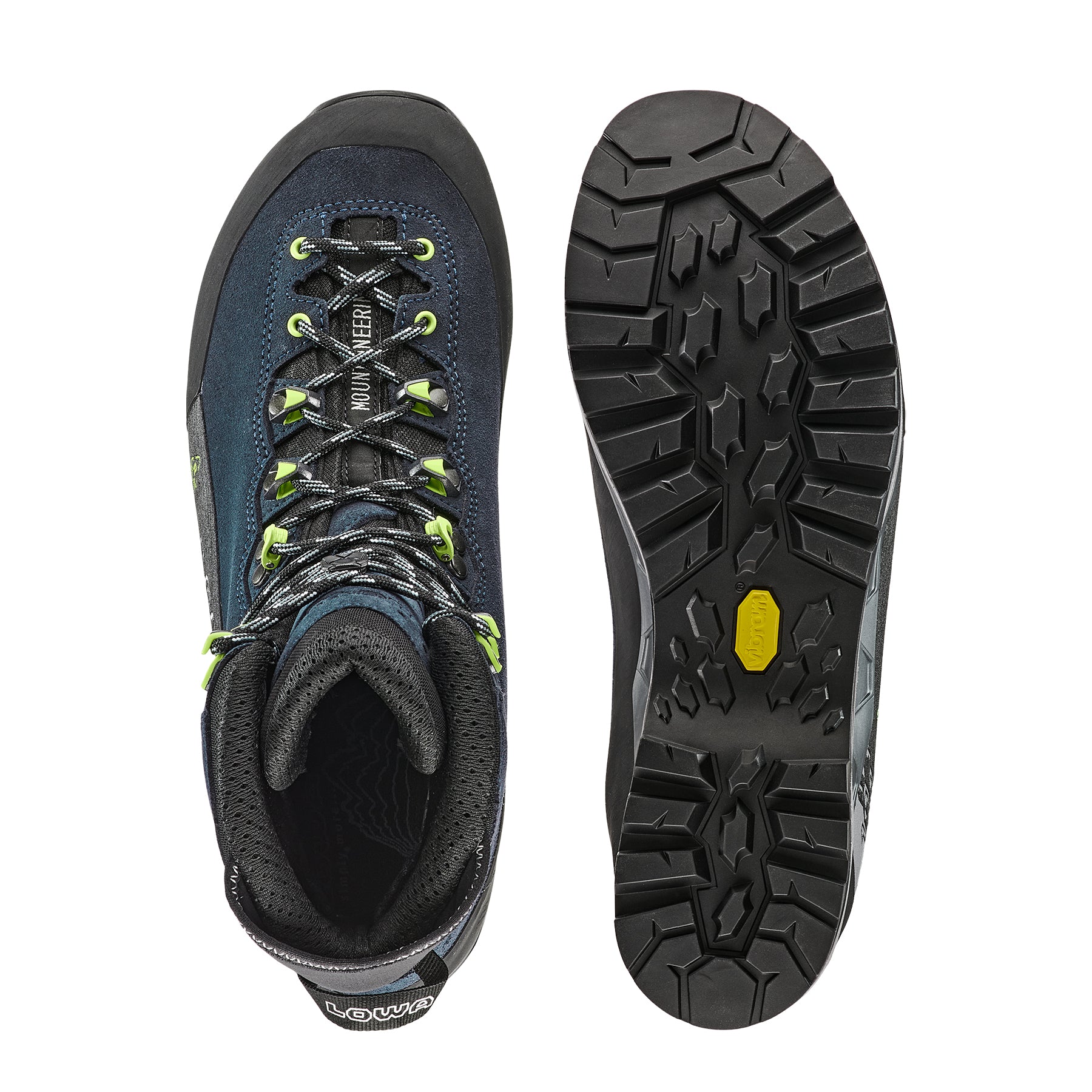 LOWA Cevedale Pro GTX Mid men's mountaineering boot Navy/Lime