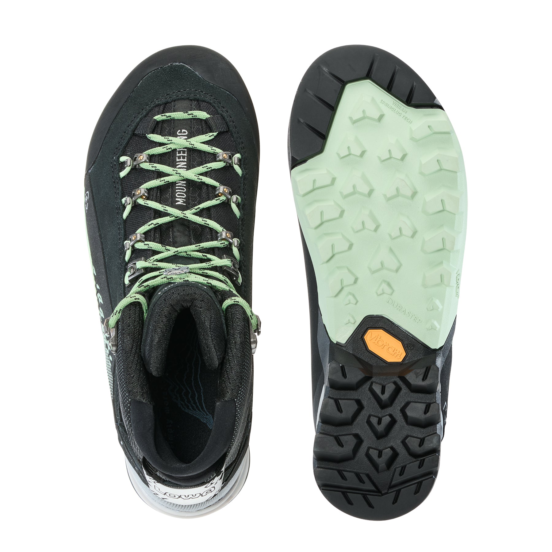 LOWA Cervino GTX Mid Ws Mountaineering Boot Black/Smoke Green