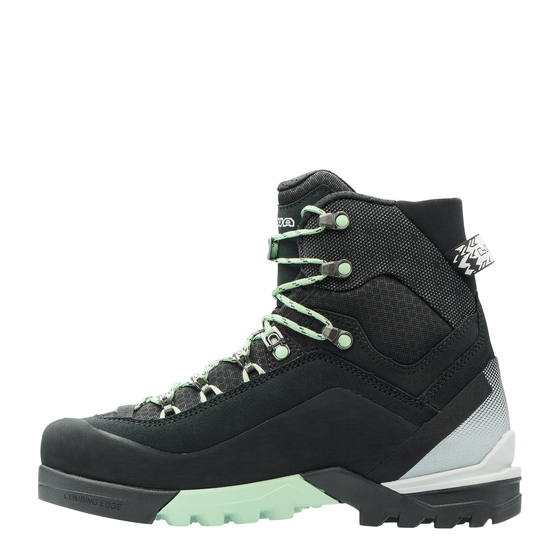 LOWA Cervino GTX Mid Ws Mountaineering Boot Black/Smoke Green