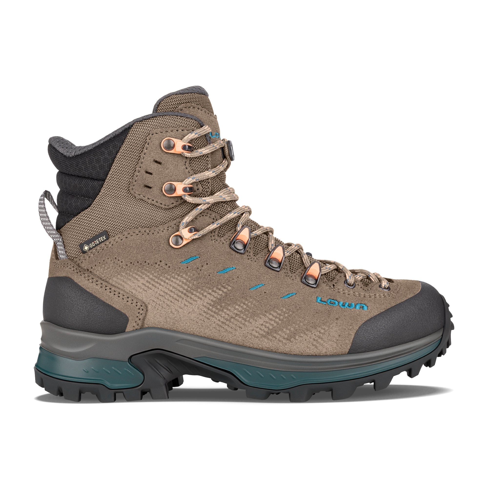 LOWA Randir GTX Mid Ws women's walking boot Stone/Petrol