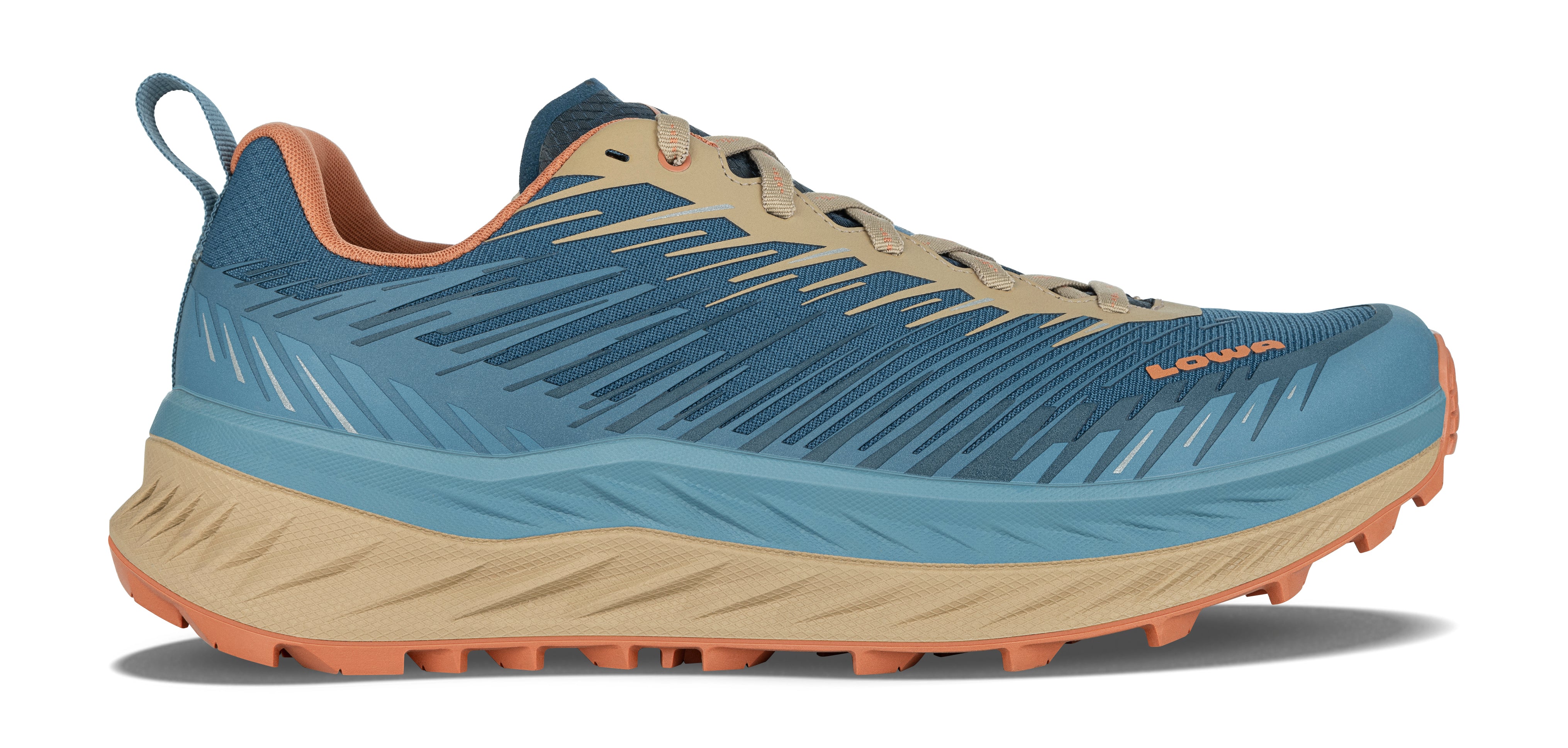 LOWA Fortux trail running shoe Steelblue/Dune