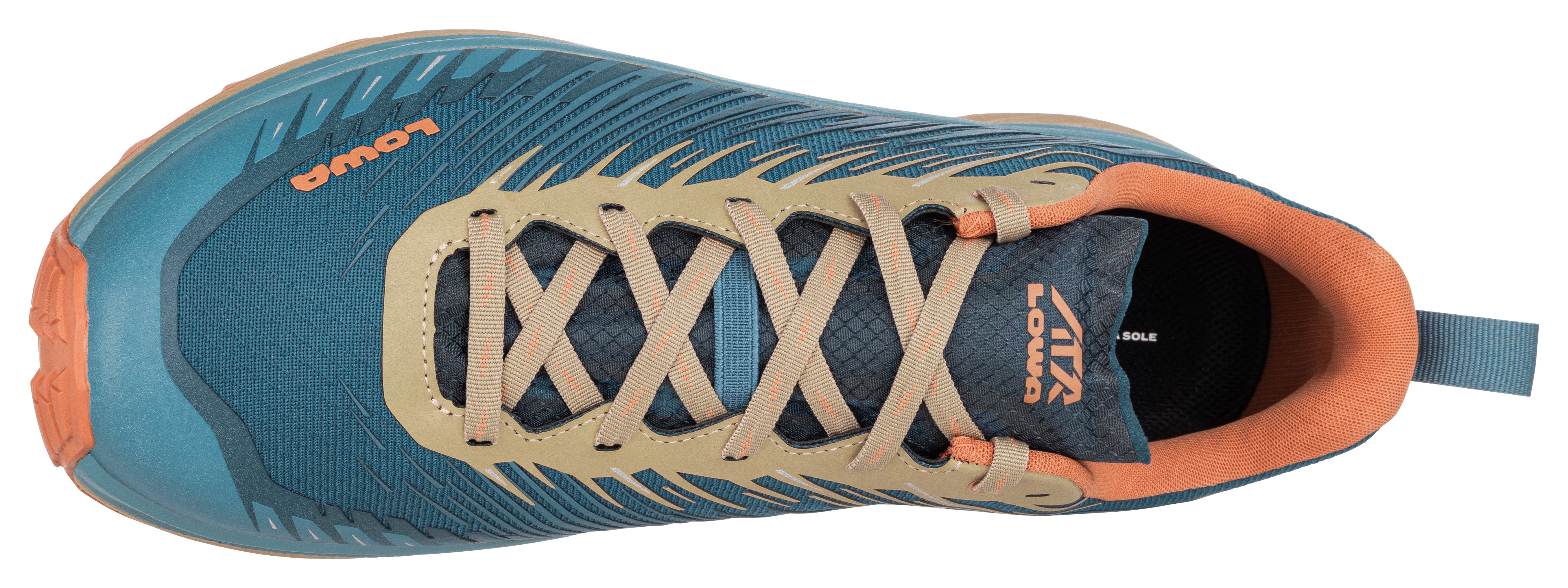 LOWA Fortux trail running shoe Steelblue/Dune