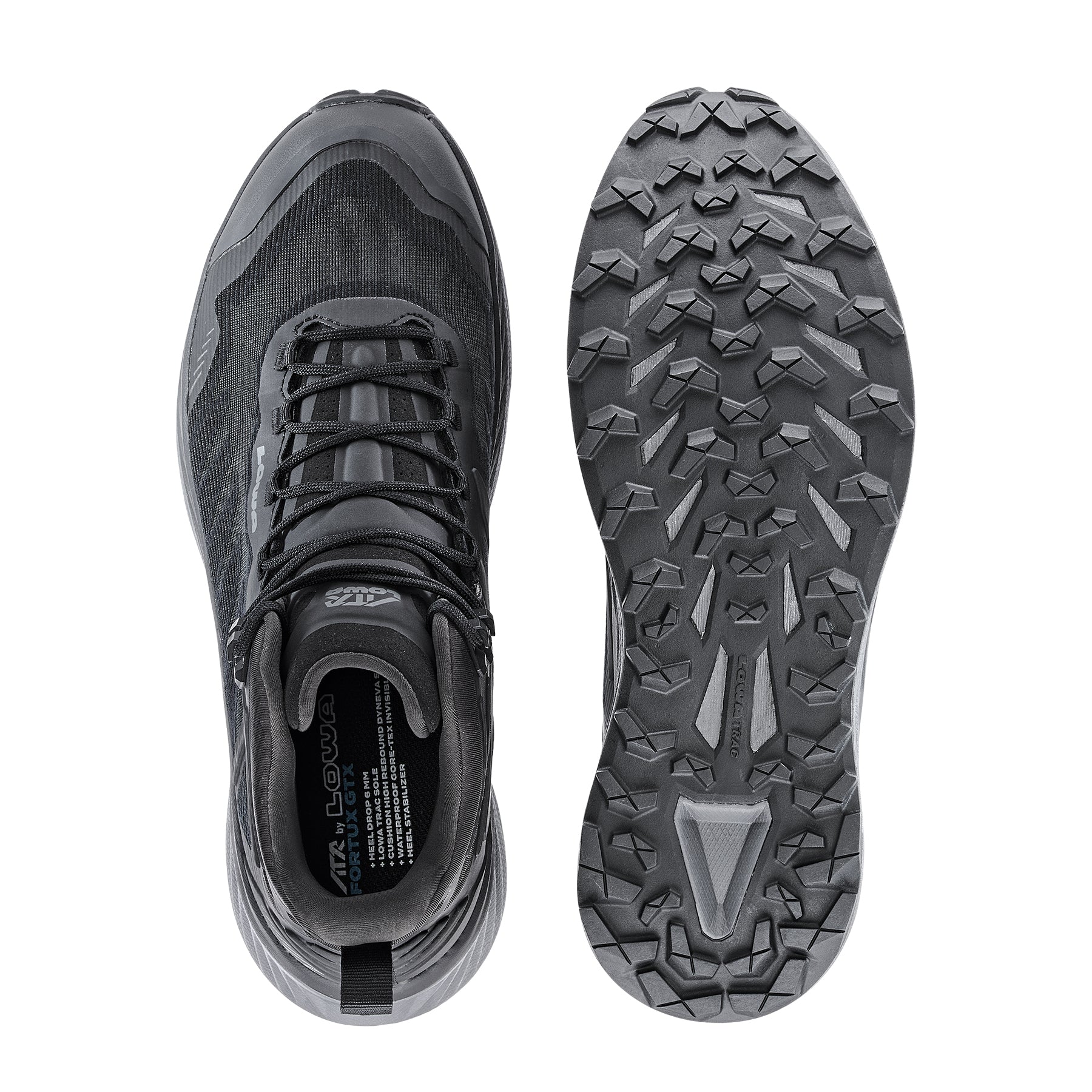 LOWA Fortux GTX QC men's trail running boot Black
