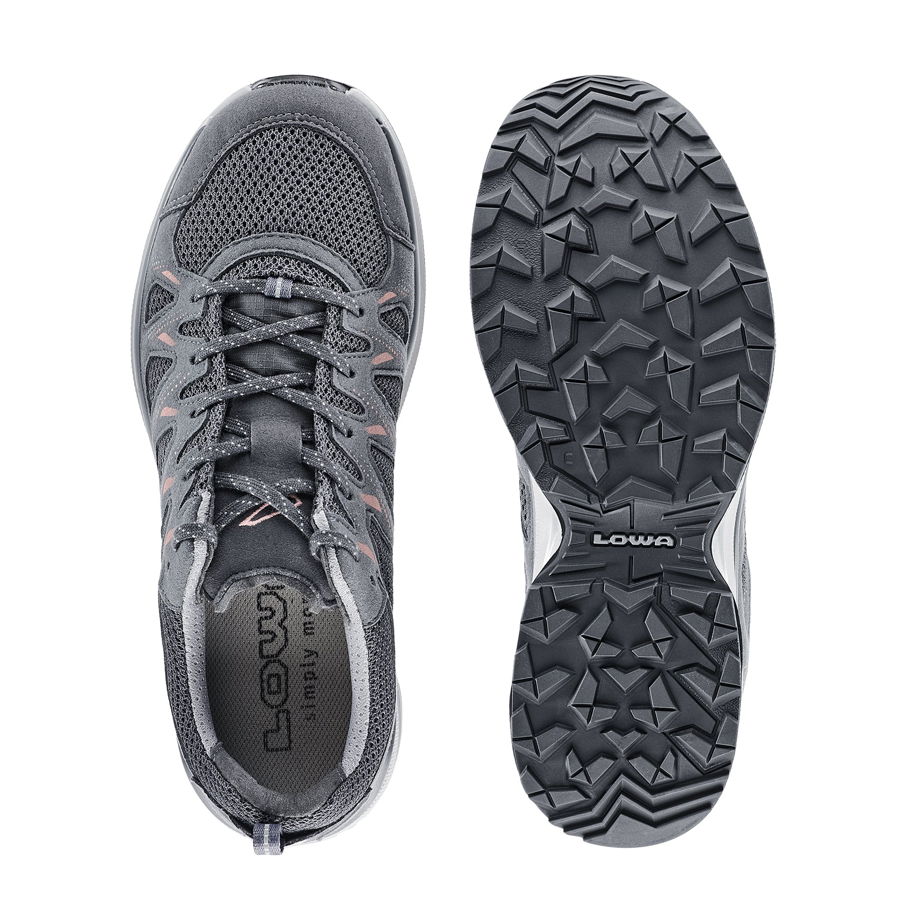 LOWA Innox Evo II Lo Ws women's walking shoe Asphalt/Salmon