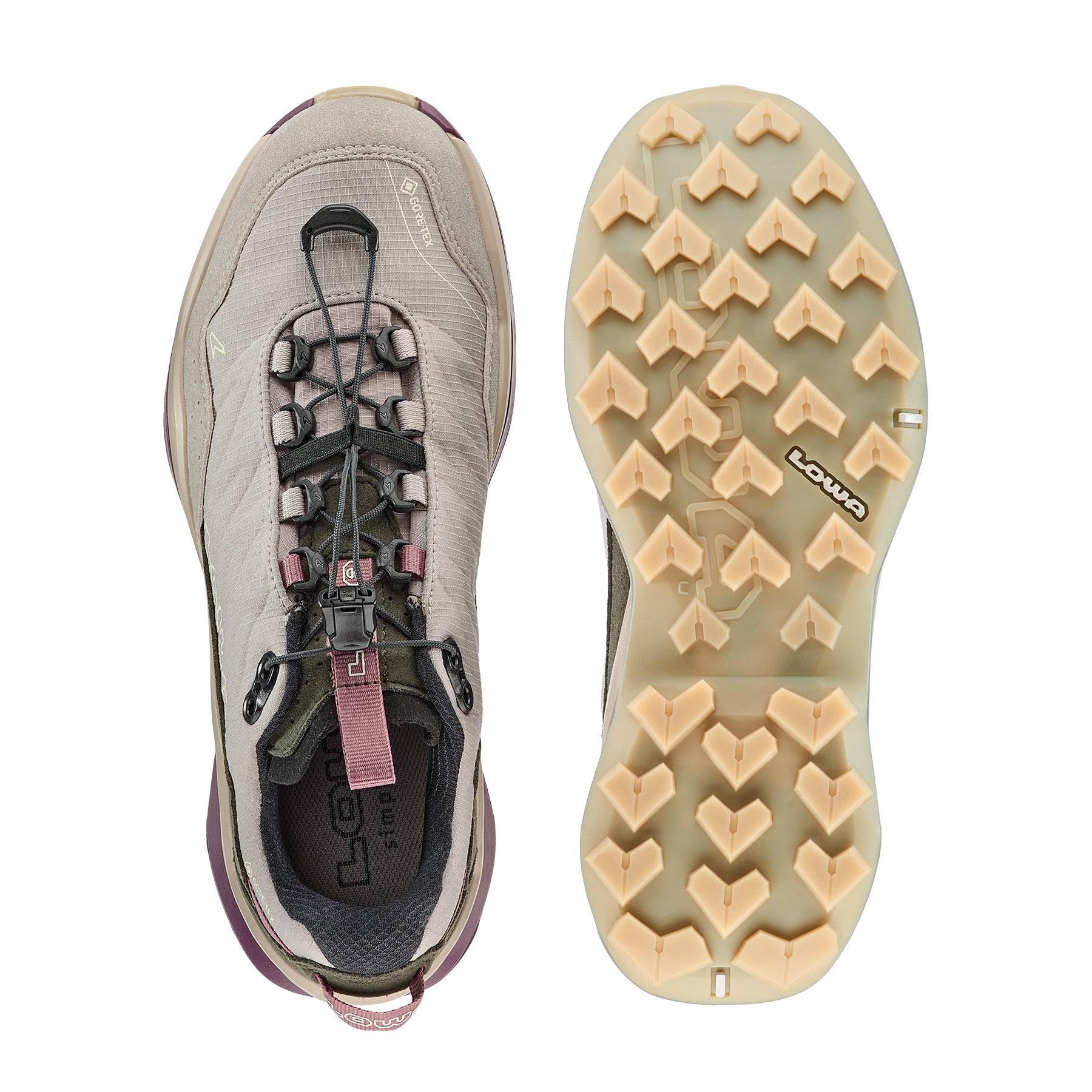 LOWA Maddox Pro GTX Lo SL Ws women's walking shoe Desert/Old Rose