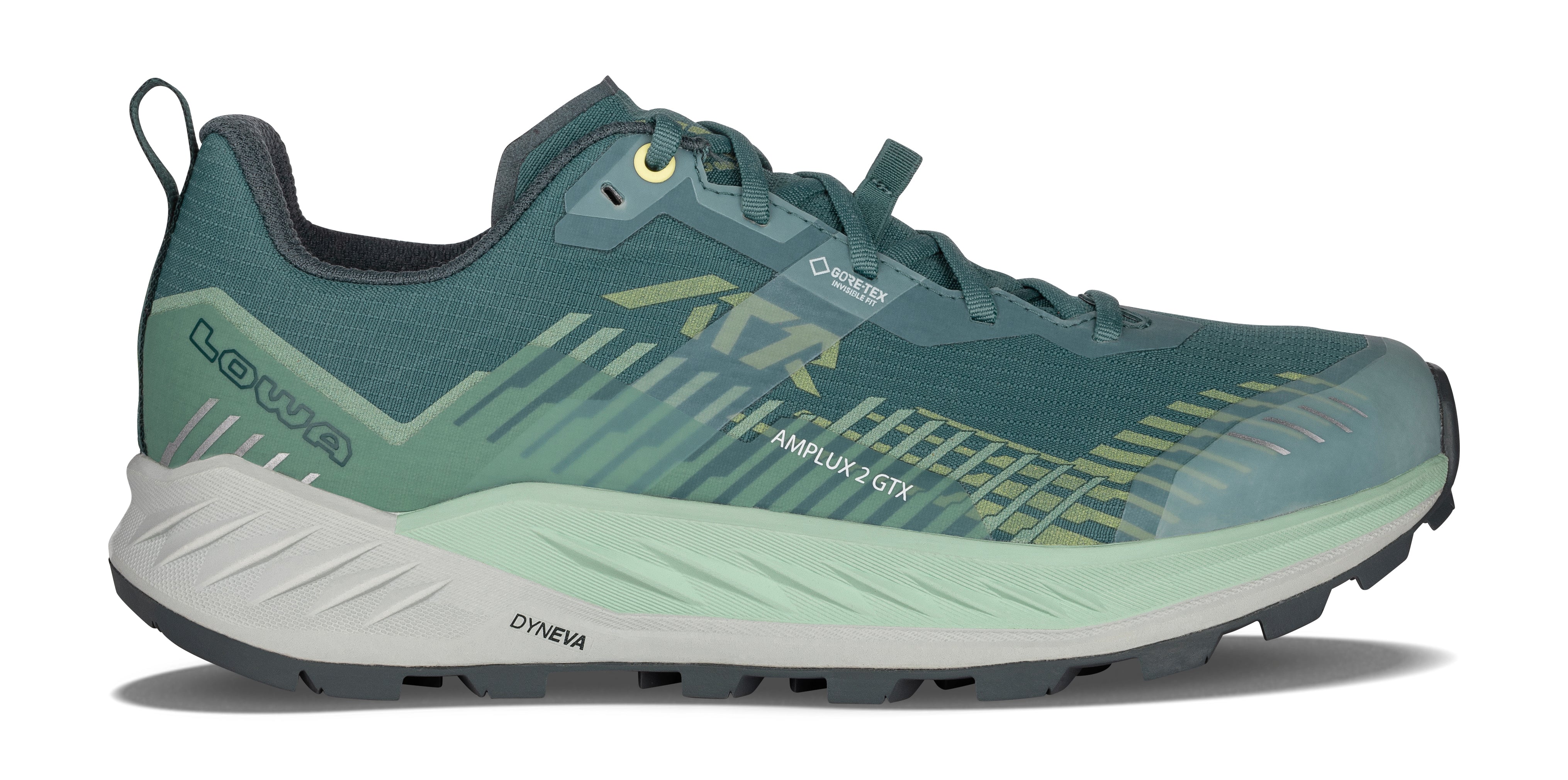 LOWA Amplux 2 GTX Ws women's trail running shoe Petrol/Mint