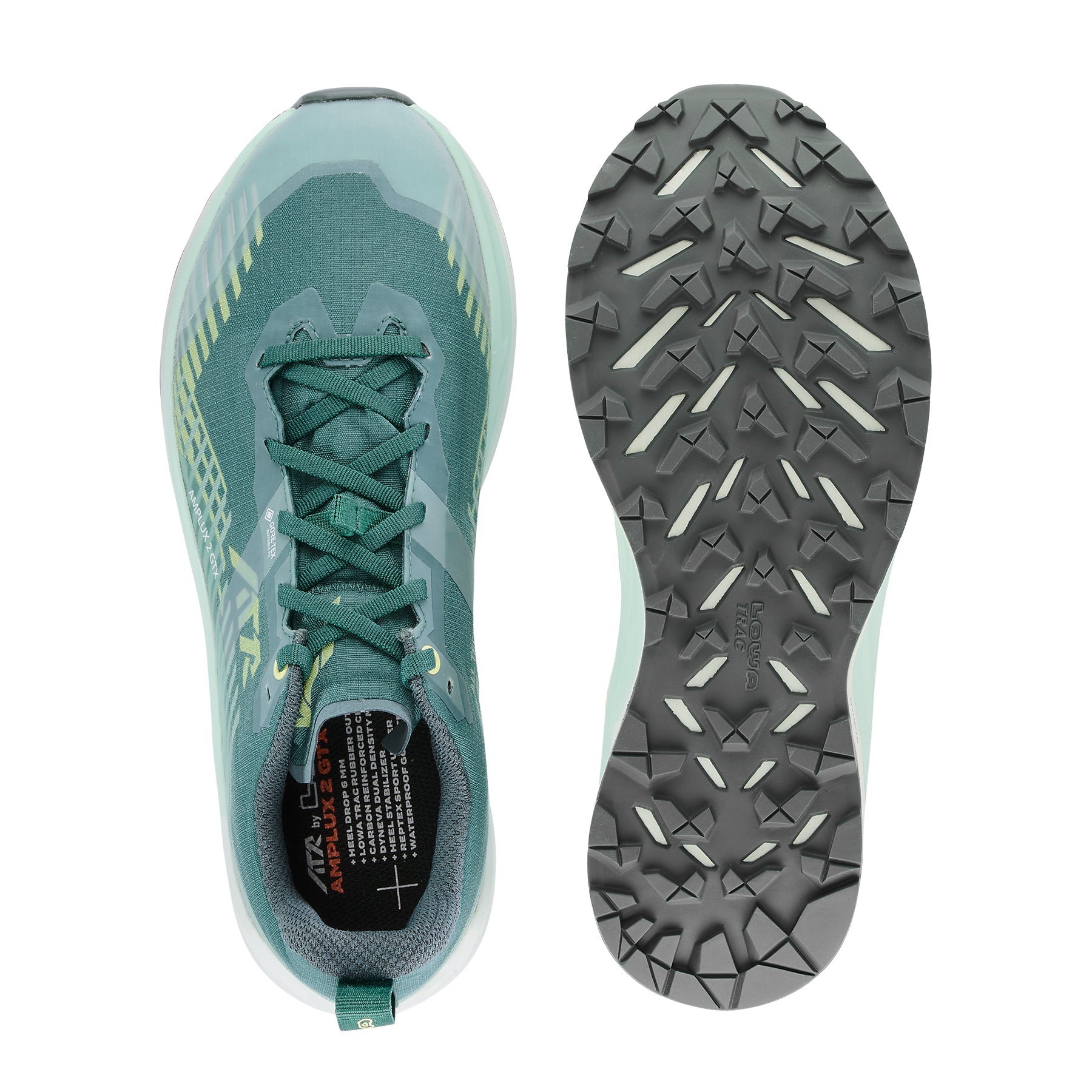 LOWA Amplux 2 GTX Ws women's trail running shoe Petrol/Mint