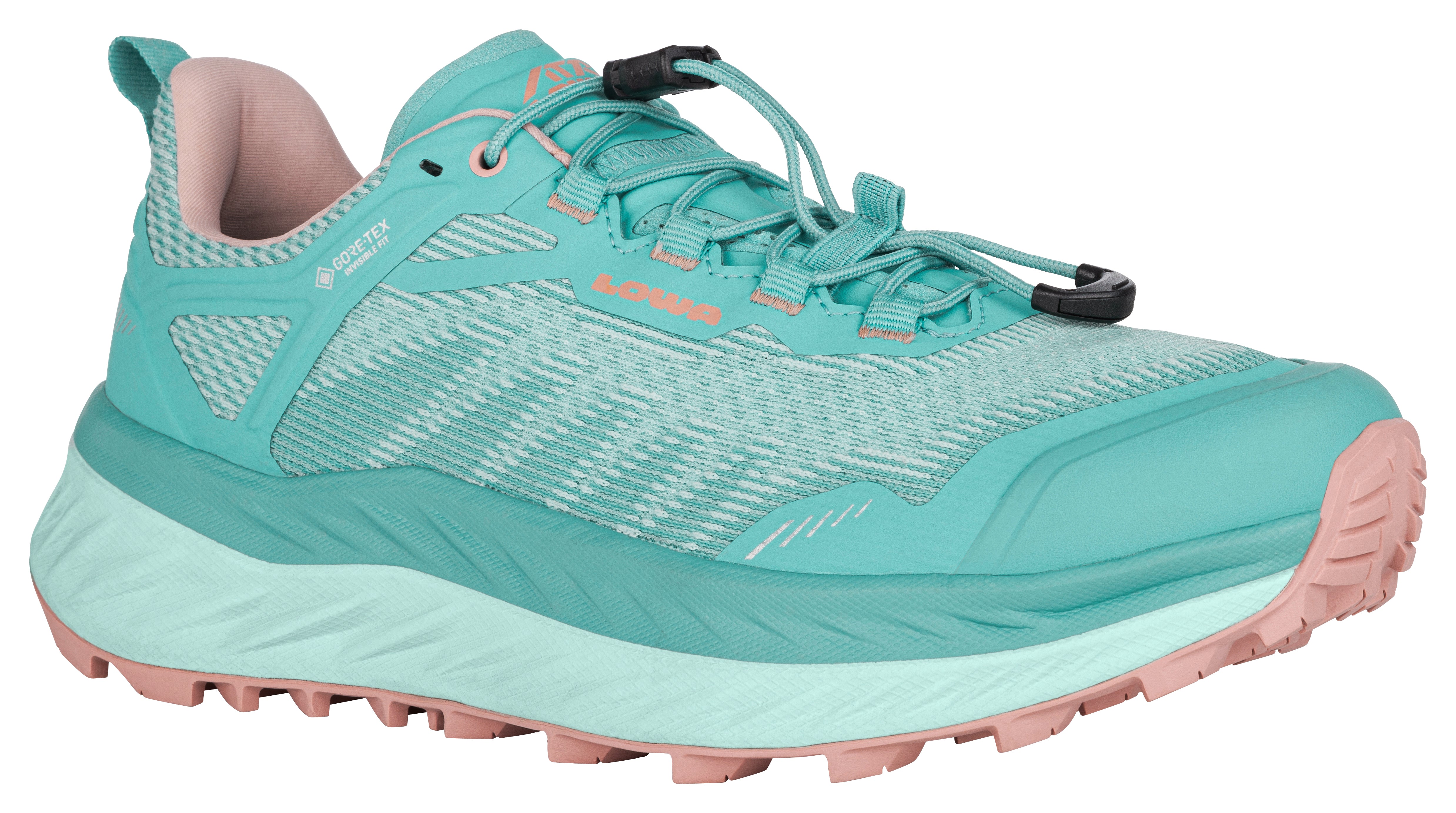 LOWA Fortux GTX women's trail running shoe Arctic/Rose