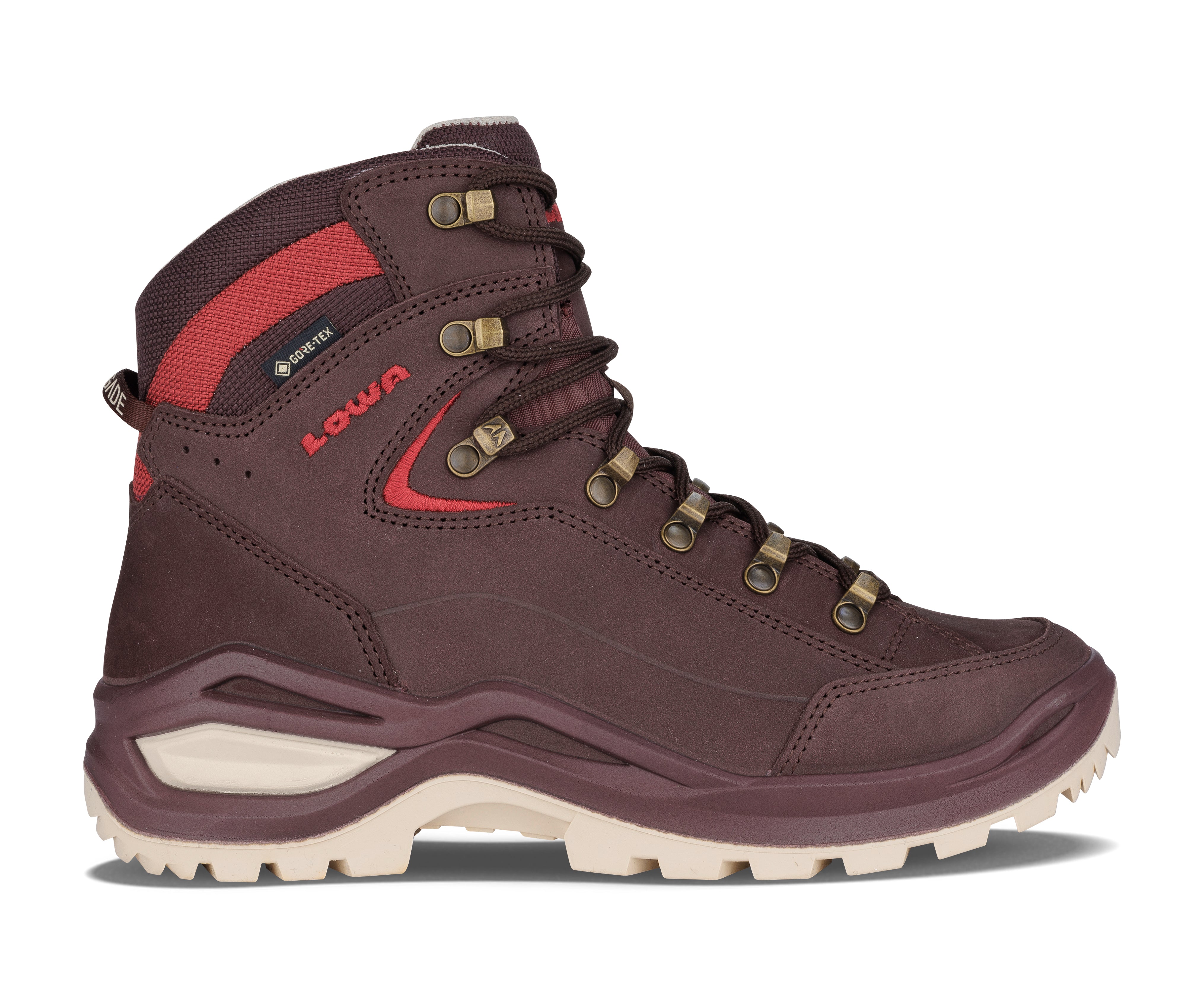 LOWA Renegade Evo GTX Mid Ws women's walking boots Brown Rose/Clay