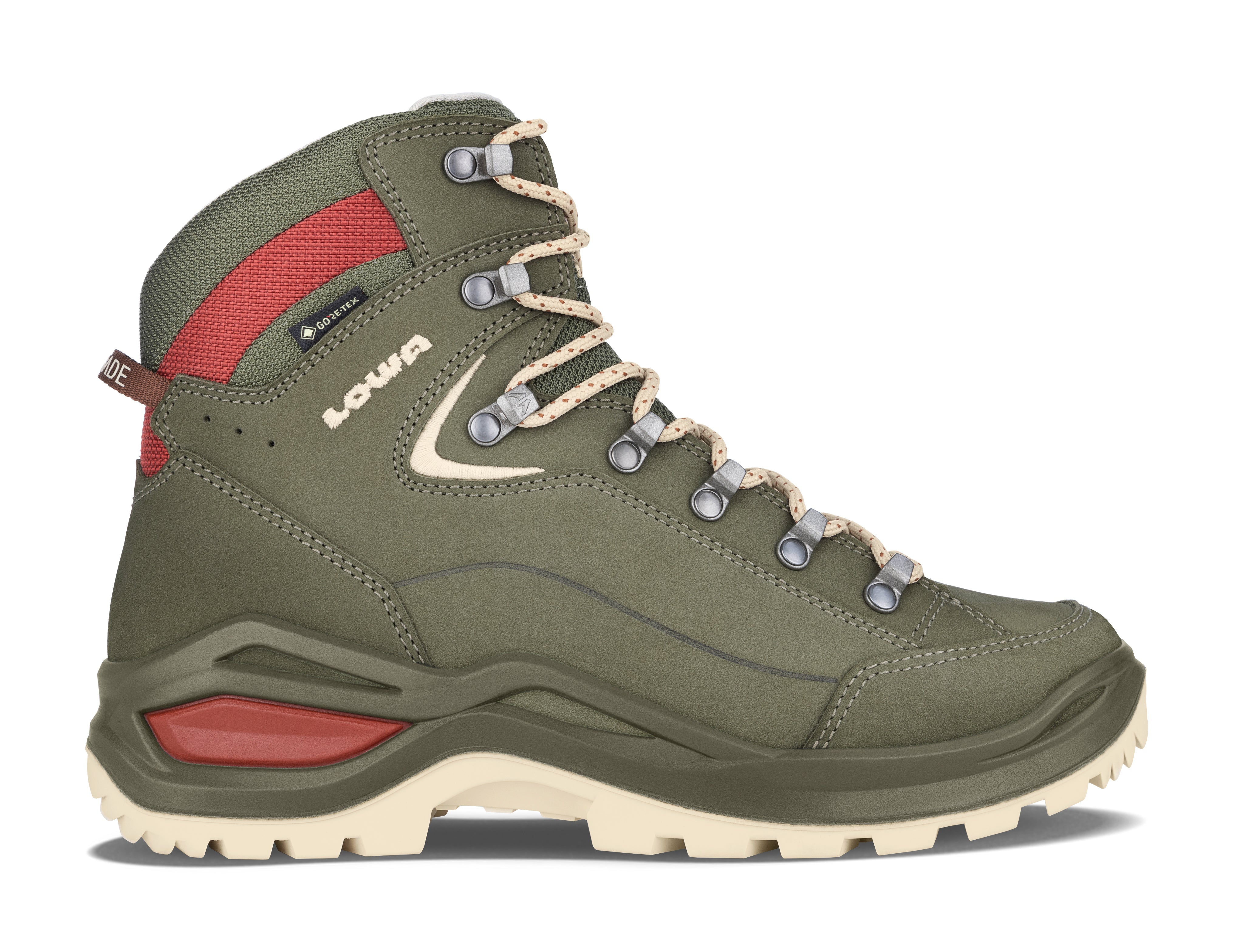 LOWA Renegade Evo GTX Mid Ws women's walking boots Grey Green/Panna