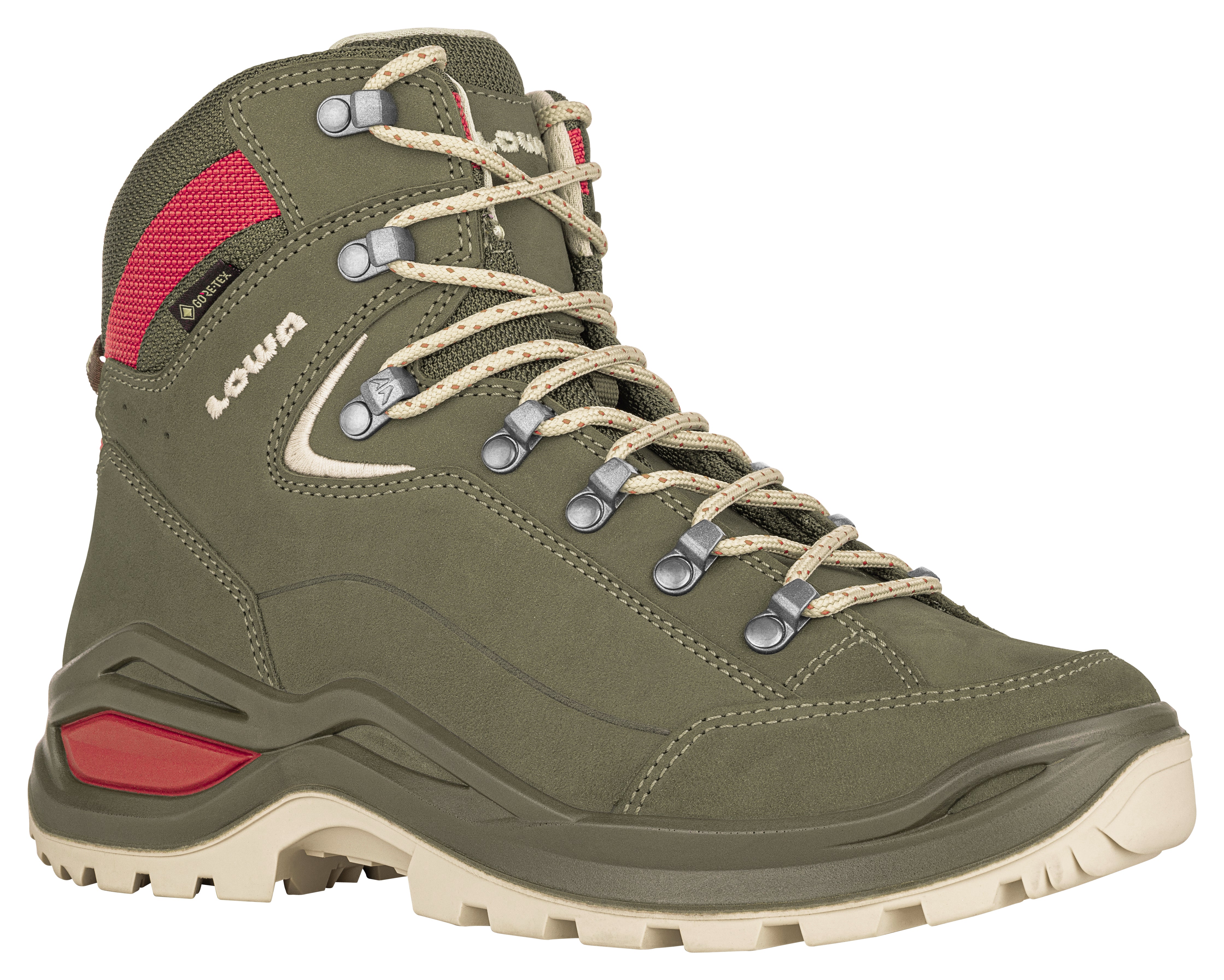 LOWA Renegade Evo GTX Mid Ws women's walking boots Grey Green/Panna