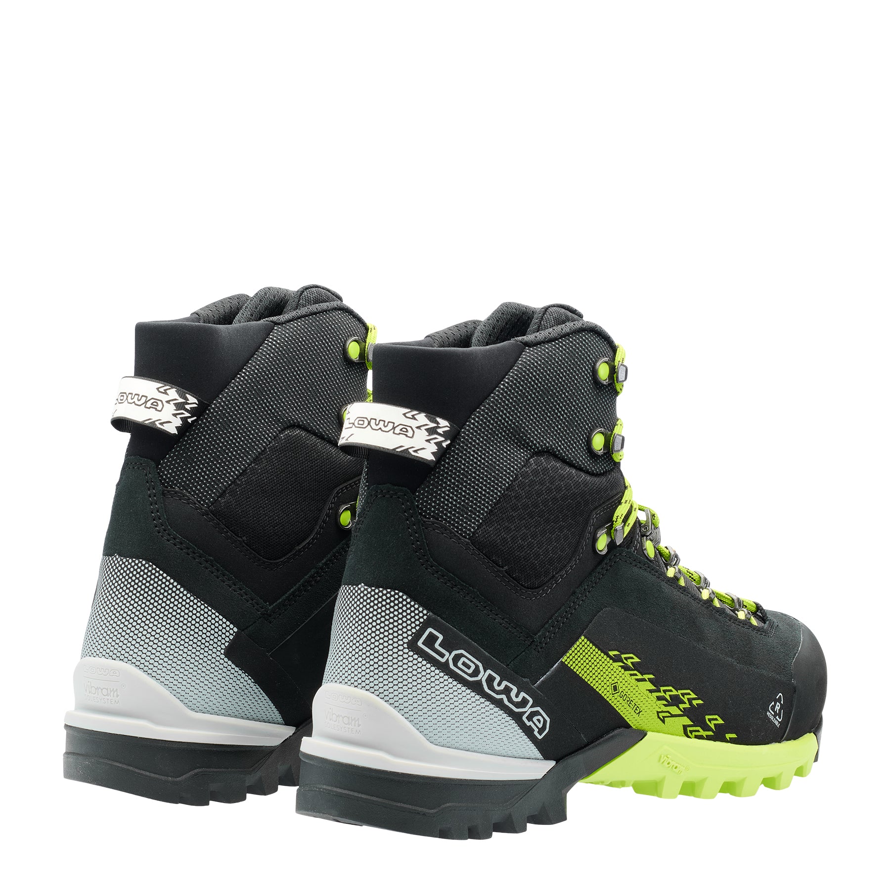 LOWA Cervino GTX Mid Men's Mountaineering Boot Black/Lime