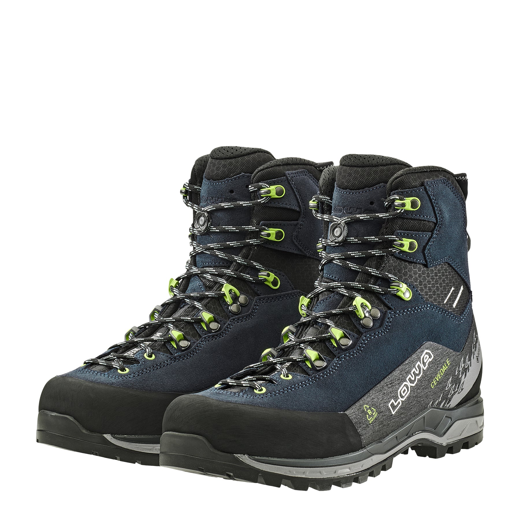 LOWA Cevedale Pro GTX Mid men's mountaineering boot Navy/Lime