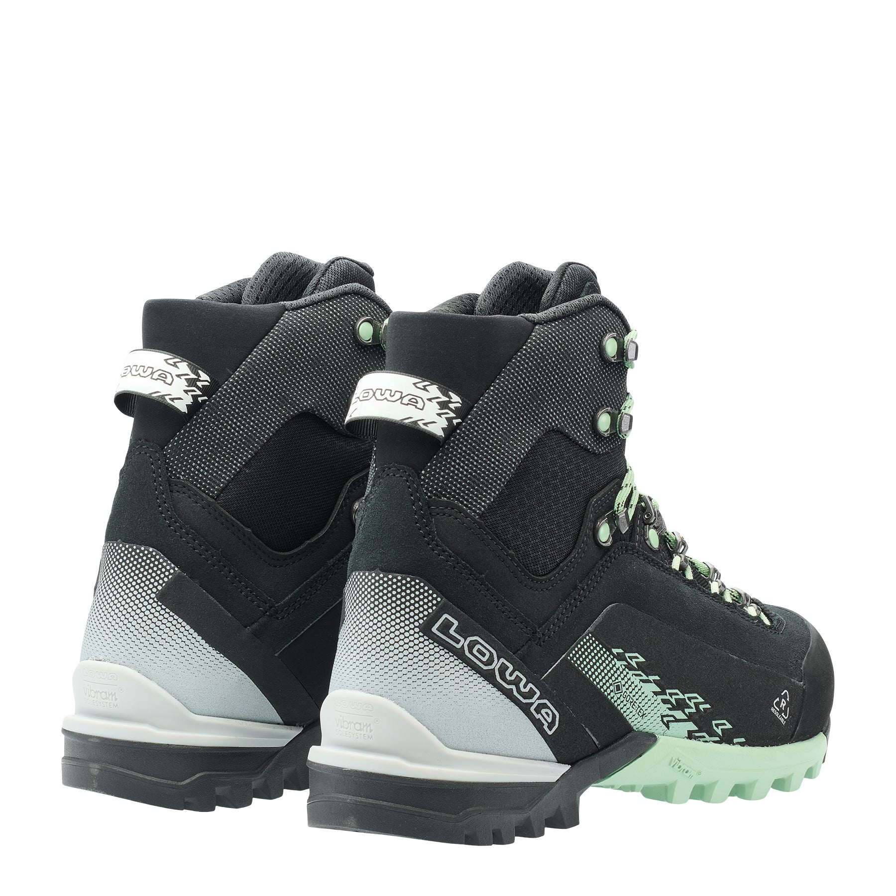 LOWA Cervino GTX Mid Ws Mountaineering Boot Black/Smoke Green