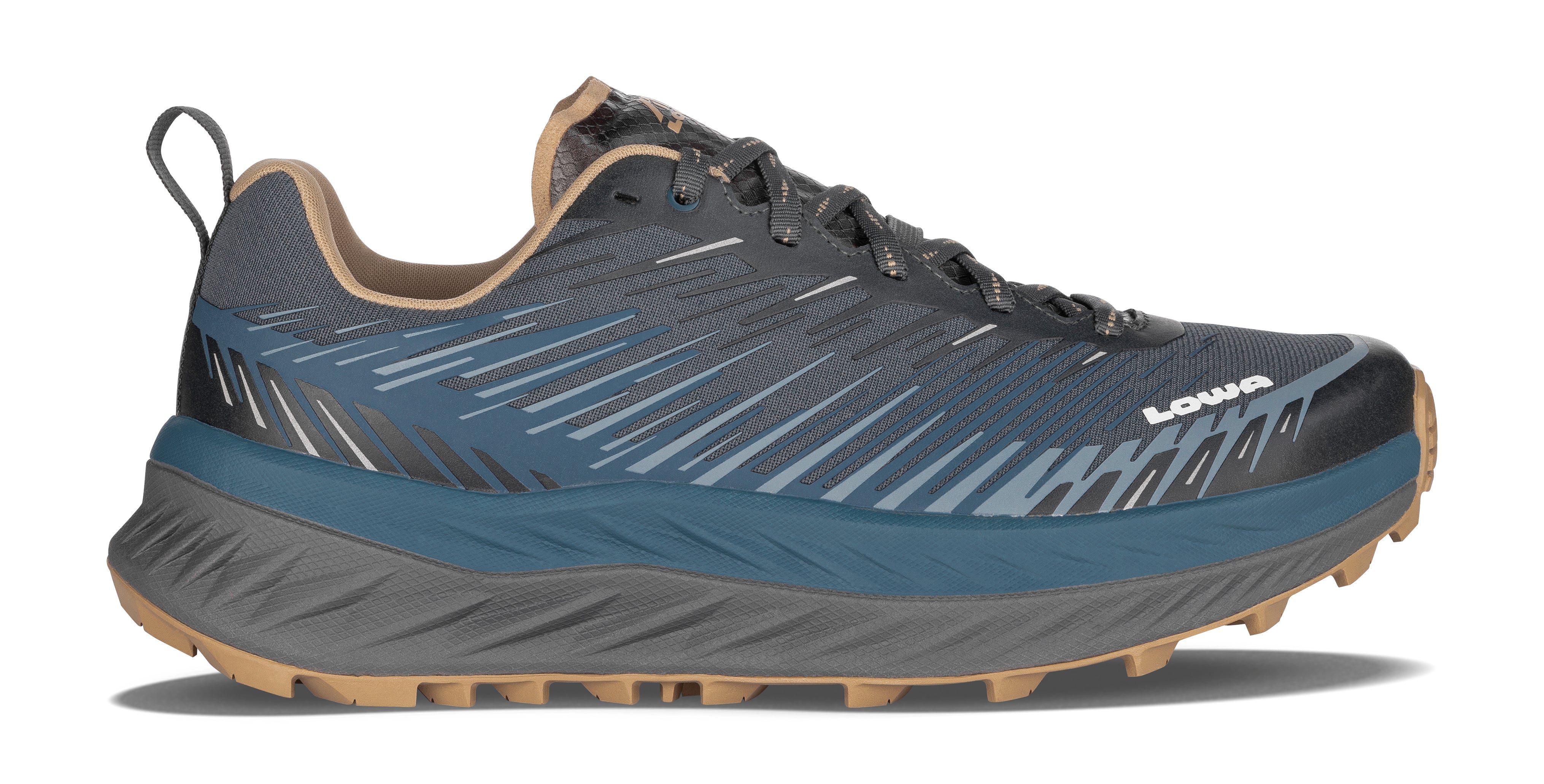 LOWA Fortux trail running shoe Navy/Dune