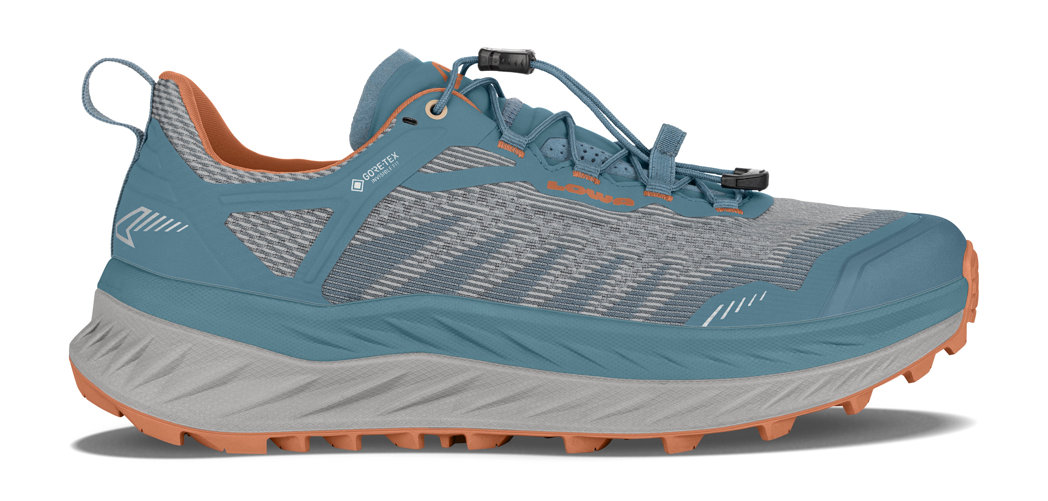 LOWA Fortux GTX men's trail running shoe Smokeblue/Rust