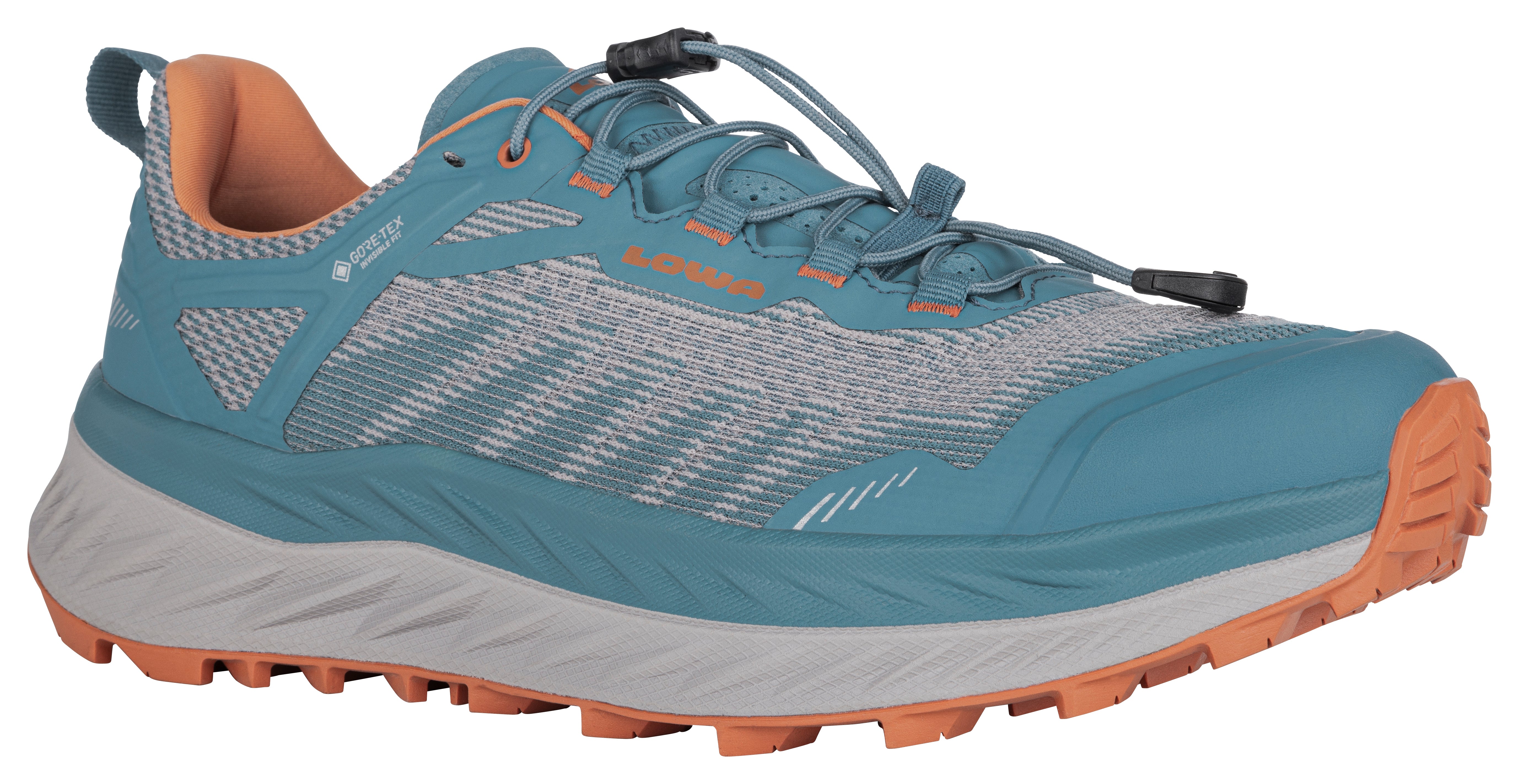 LOWA Fortux GTX men's trail running shoe Smokeblue/Rust