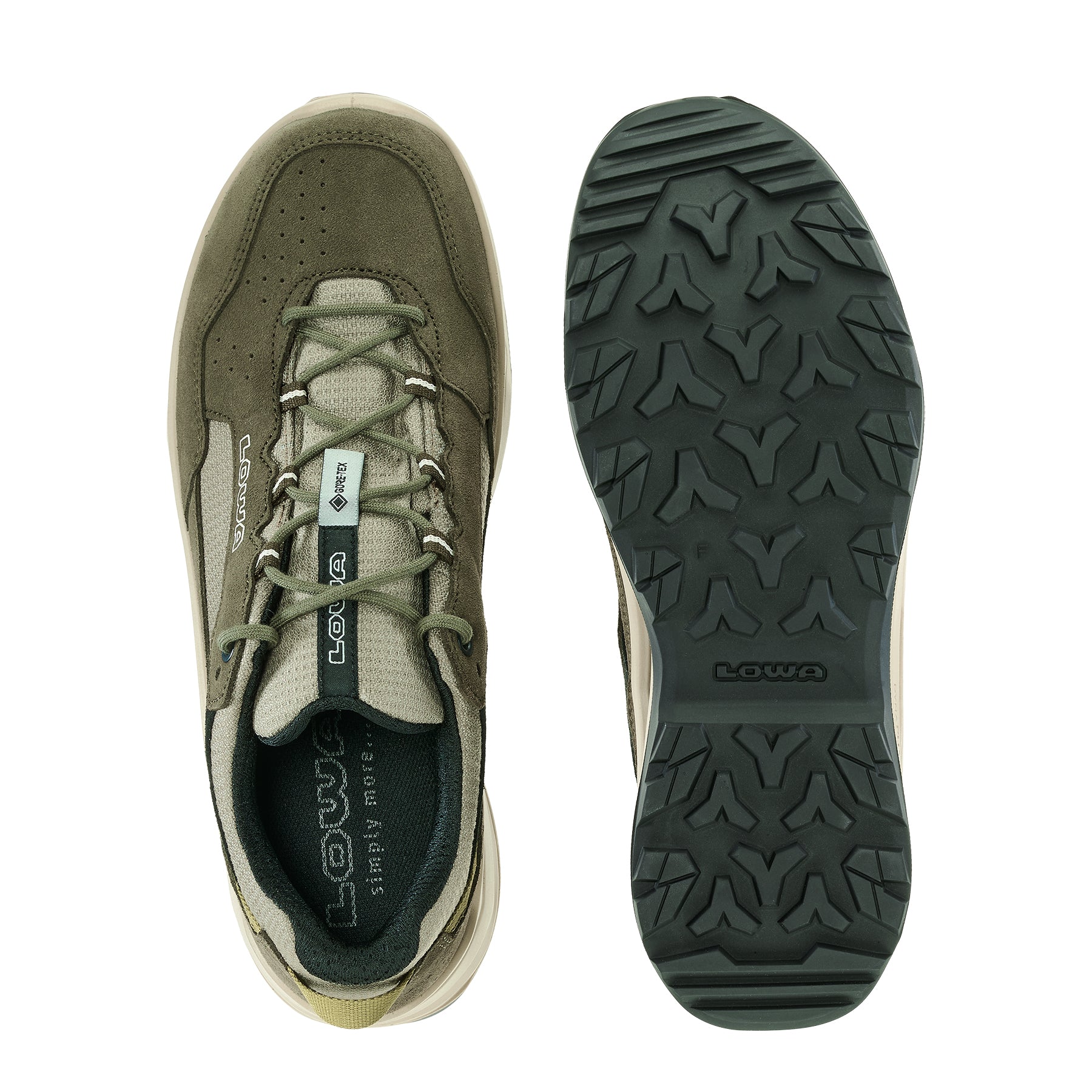 LOWA Ventierra GTX Mid men's walking shoe Olive/Amber Green