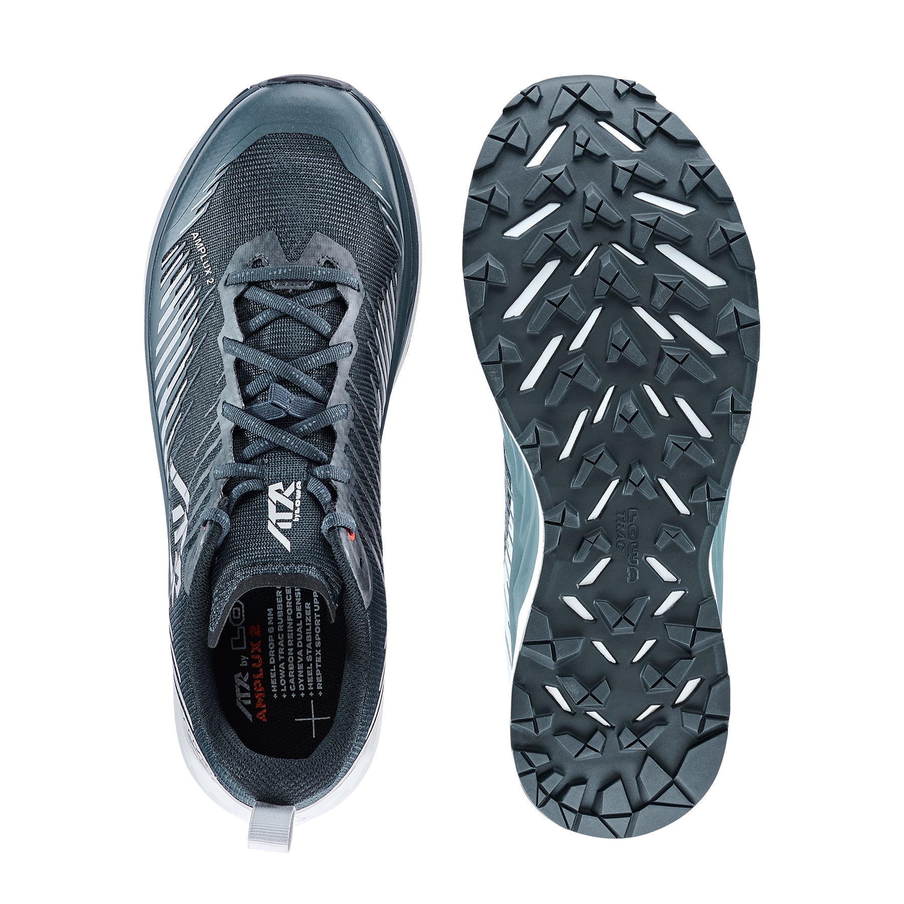 LOWA Amplux 2 men's trail running shoe Navy/Grey