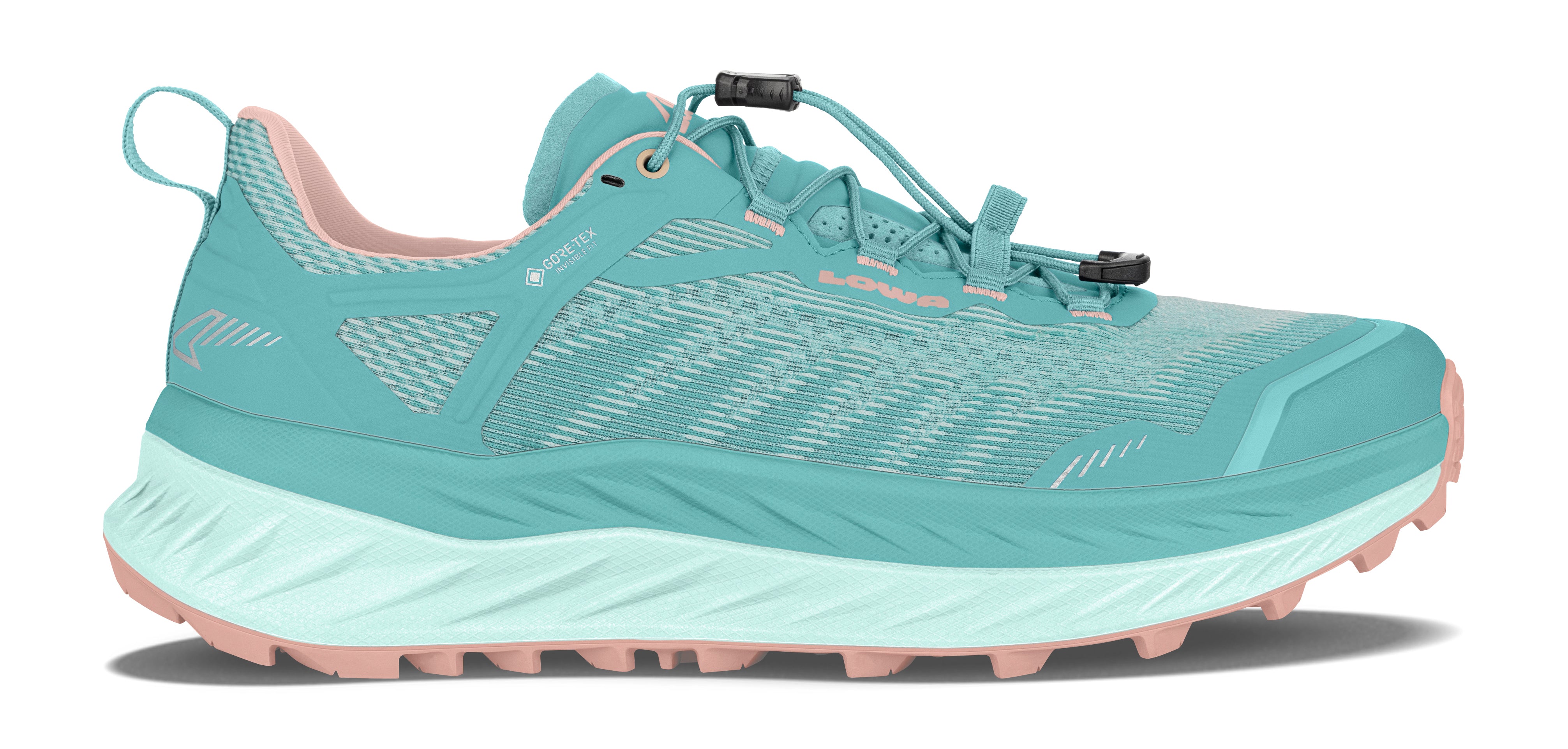 LOWA Fortux GTX women's trail running shoe Arctic/Rose