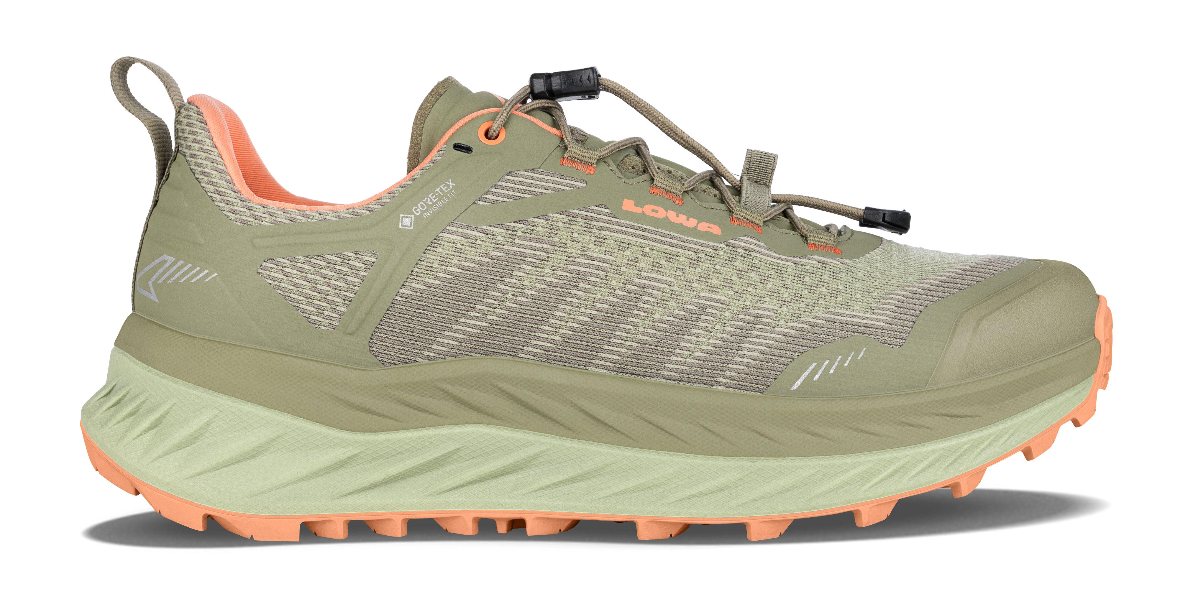 LOWA Fortux GTX women's trail running shoe Seaweed/Melon