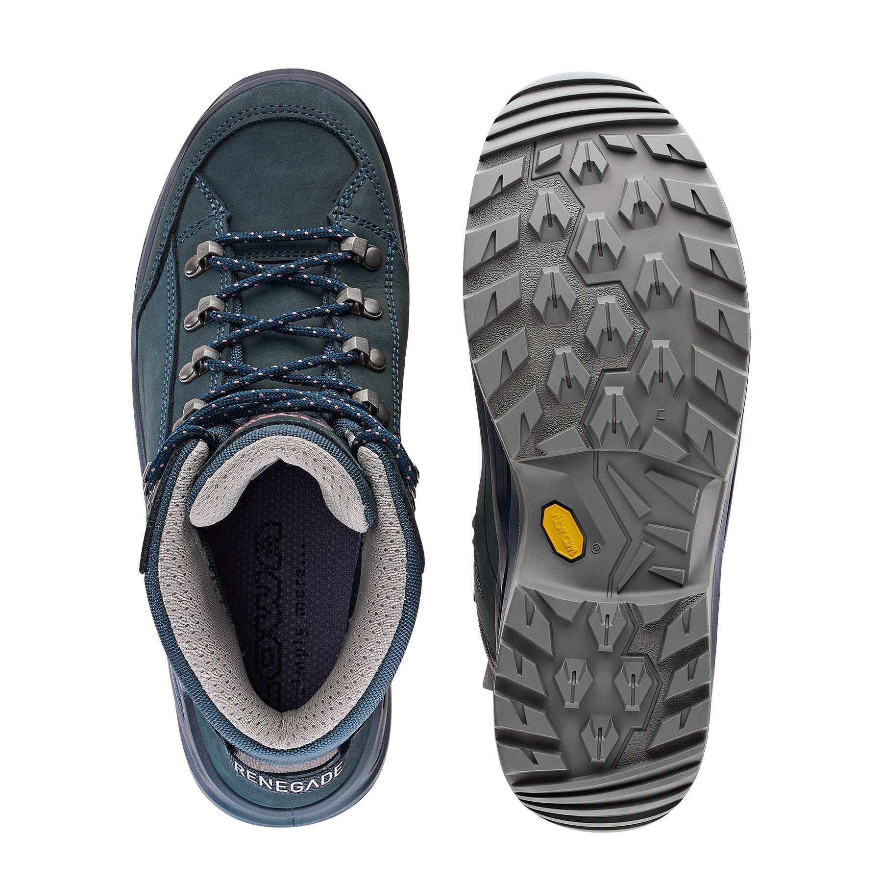 LOWA Renegade Evo GTX Mid Ws women's walking boot Steelblue/Old Rose